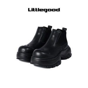 【新品】littlegood英伦风切尔西靴女2023新款厚底增高百搭短筒靴