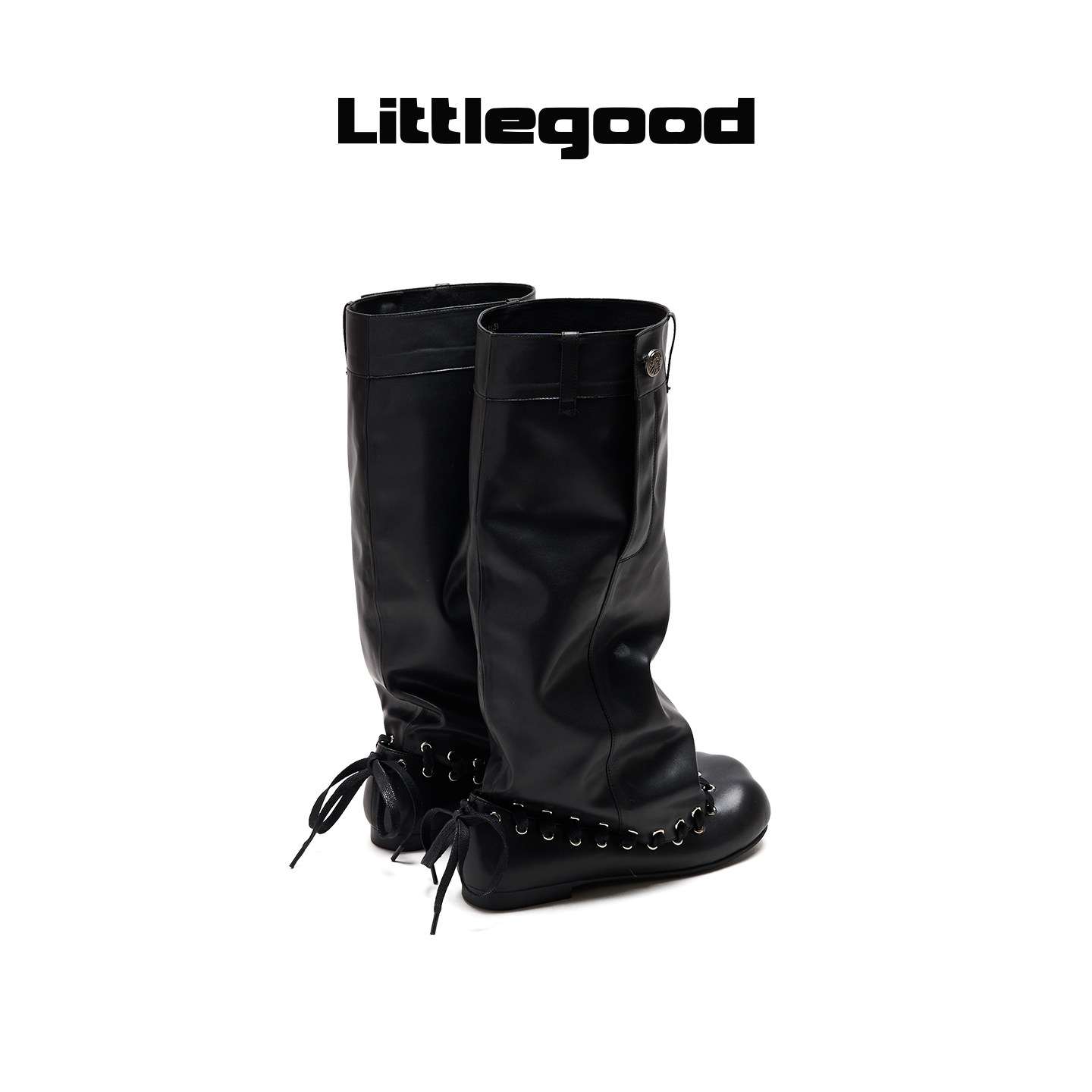 Littlegood retro mid-calf boots for women 2026 summer new style niche versatile