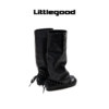 Littlegood retro mid-calf boots for women 2026 summer new style niche versatile