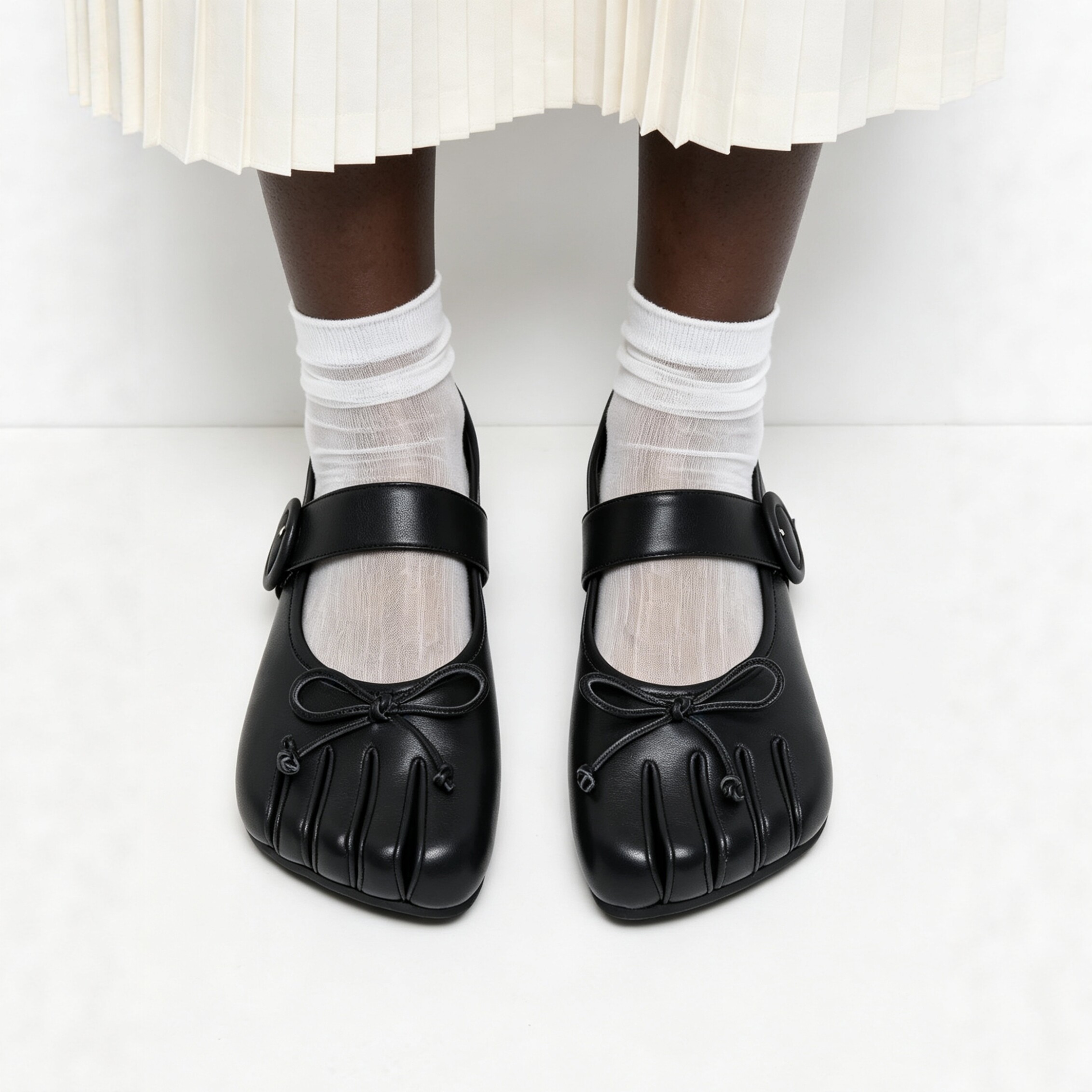 Littlegood retro split-toe Mary Jane shoes for women 2026 summer new style niche versatile