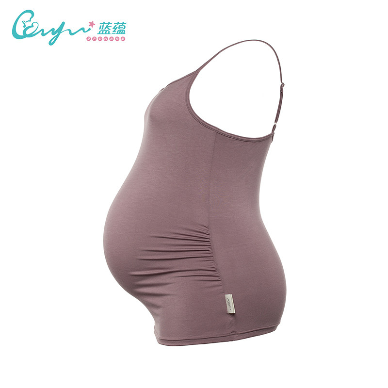 蓝蕴孕妇吊带产期内衣薄款打底衫 蓝蕴母婴哺乳吊带