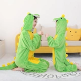 Динозавр, демисезонная пижама, фланелевое мультяшное удерживающее тепло термобелье, коллекция 2022, семейный стиль