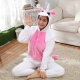 Демисезонная мультяшная фланелевая пижама для влюбленных, коралловый фланелевый костюм, увеличенная толщина