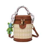 Вязаная сумка ручной работы, сумка на одно плечо, набор материалов, подвеска, связать своими руками, с медвежатами