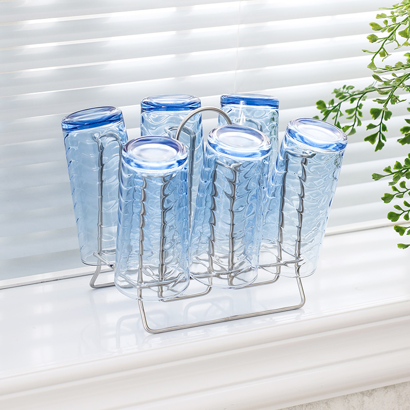 桌面杯子置物架 304不锈钢水杯支架家用放玻璃杯架子沥水杯架 - 图0
