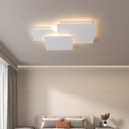 卧室灯现代简约个性铁艺主卧餐厅书房吸顶灯led护眼新款中山灯具 - 图0