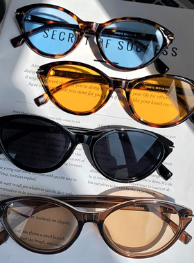 辣妹风猫眼豹纹眼镜女高级感小众