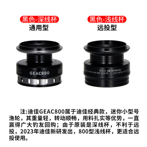 迪佳渔轮GEAC800全金属超小型迷你鱼轮鱼线轮冰钓筏竿路亚矶钓杆 - 图1