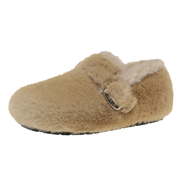 一脚蹬懒人内增高毛毛鞋子女冬加绒保暖2025新款爆款豆豆棉鞋外穿,淘宝优惠券,粉丝福利购,淘宝优惠卷