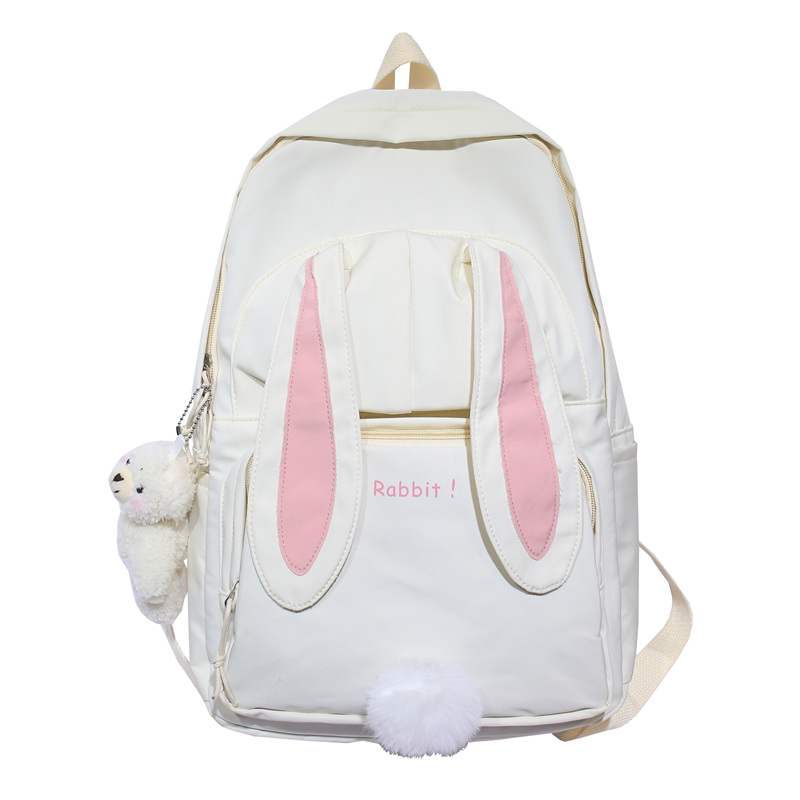 少女初中生小学生书包ins日系夏可爱兔子双肩包大容量韩版背包 - 图3