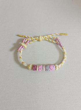 蝴蝶结编织手链绳八股可直接穿珠