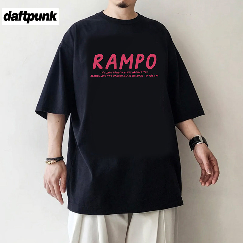 潮牌美式高街印花短袖T恤男女士夏季创意纯棉260g宽松体恤上衣ins - 图0