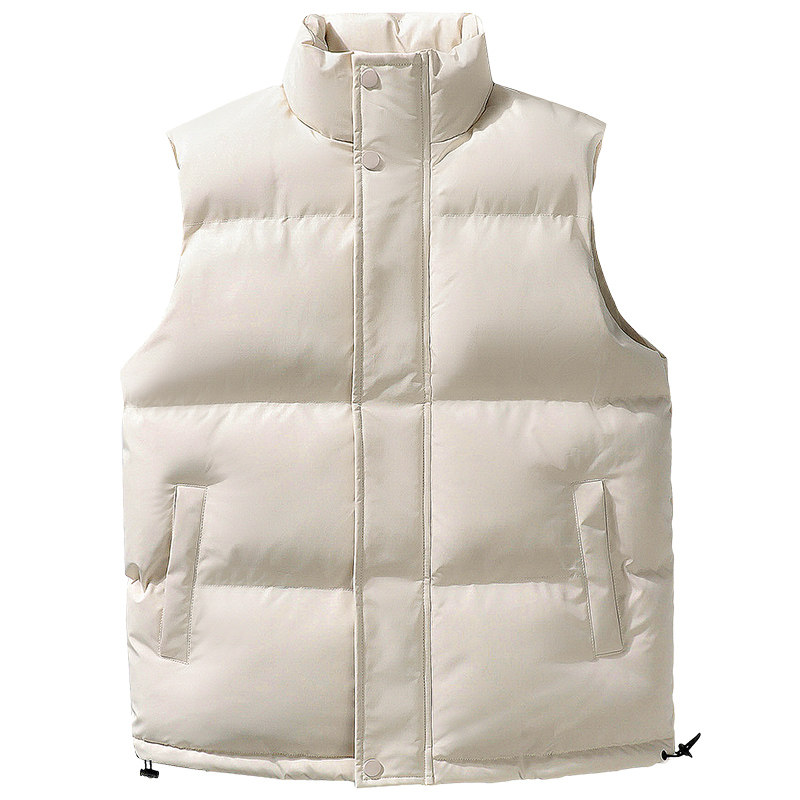 男生立领羽绒棉衣马甲秋冬纯色简约百搭工装外套女潮保暖马夹坎肩,淘宝优惠券,粉丝福利购,淘宝优惠卷