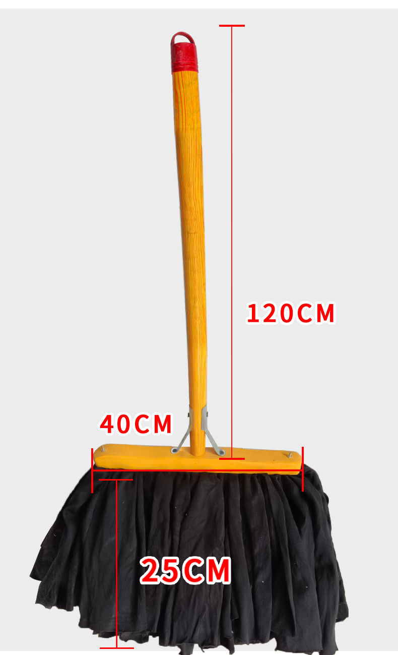 布条免邮新款老式平板木头绒墩布棉线大号学校物业排刷地托水拖把 - 图3