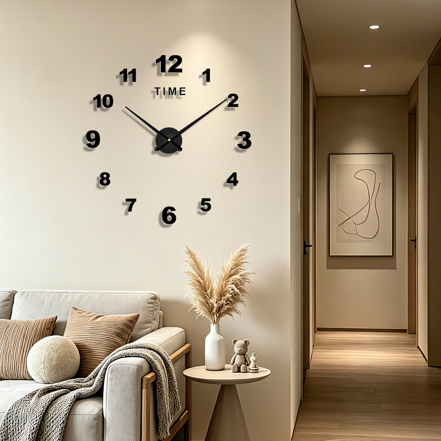 Living room decoration clock plexiglass metal paint