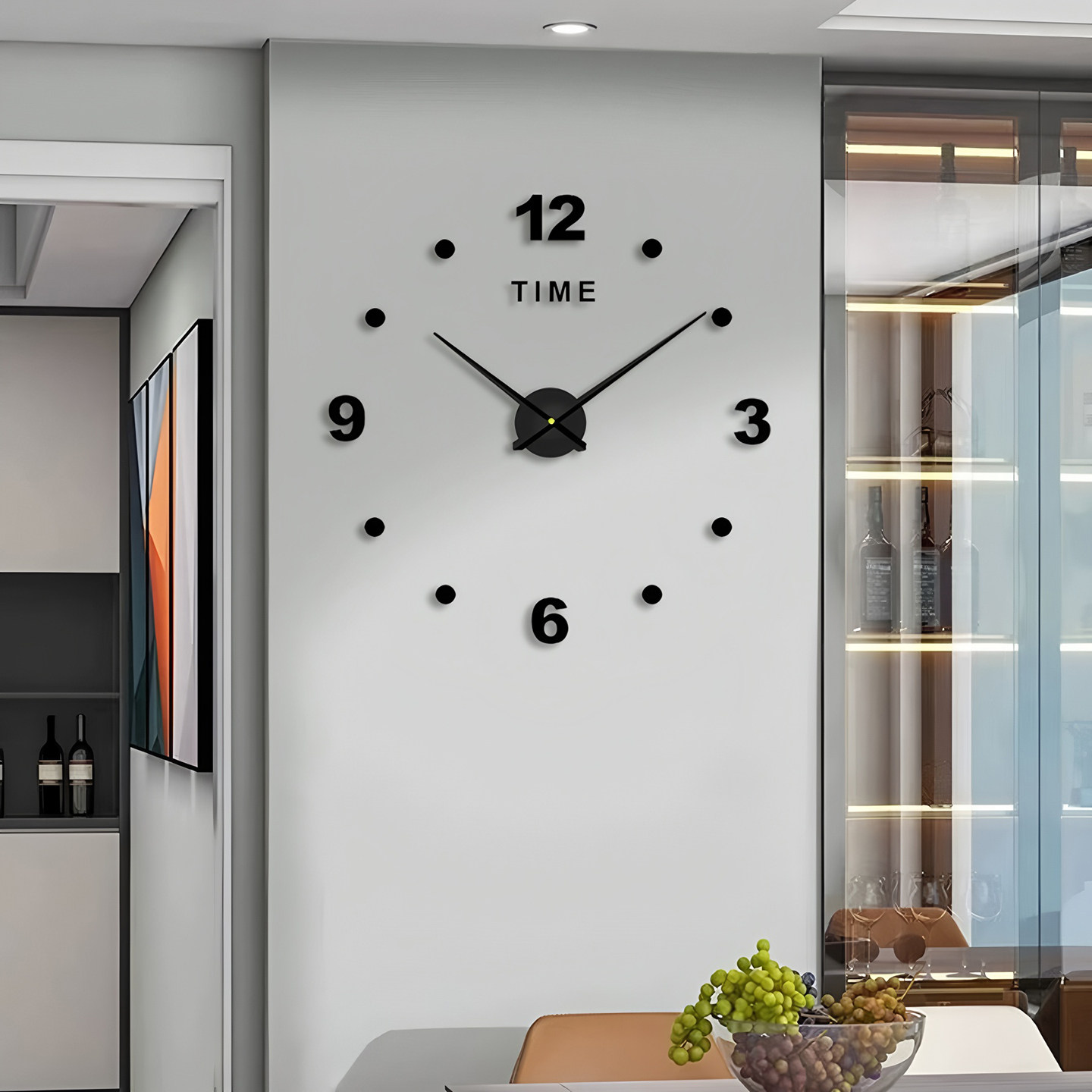 免打孔钟表挂钟现代简约客厅装饰创意艺术墙贴表静音时尚diy钟表 - 图1