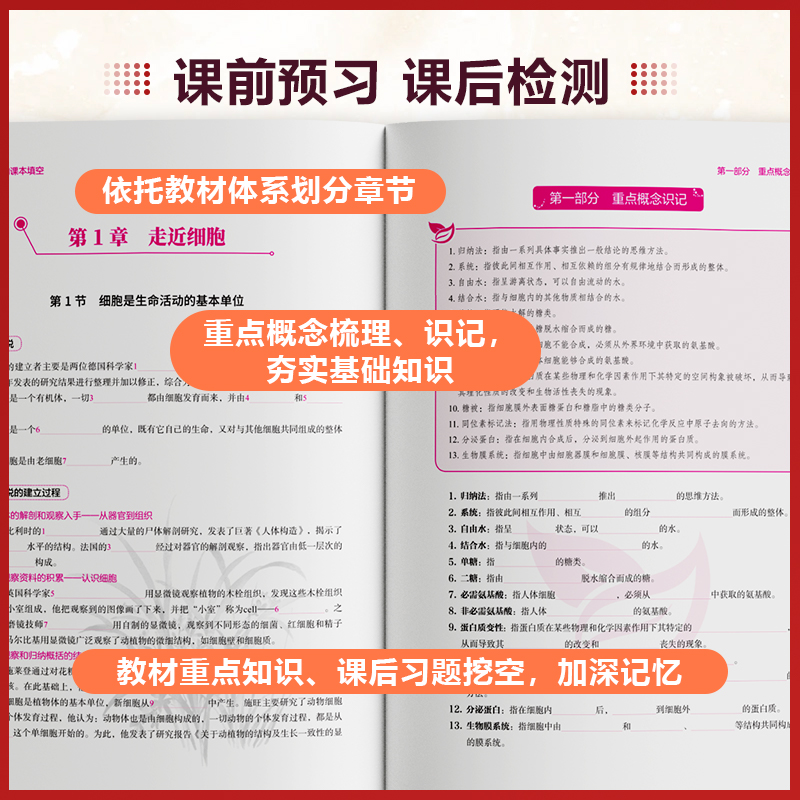 2024新版汉水丑生回归课本填空高中生物高一高二高考生物填空侯伟判断实验专题训练习题基础知识大全一轮复习资料书育甲高考 - 图1