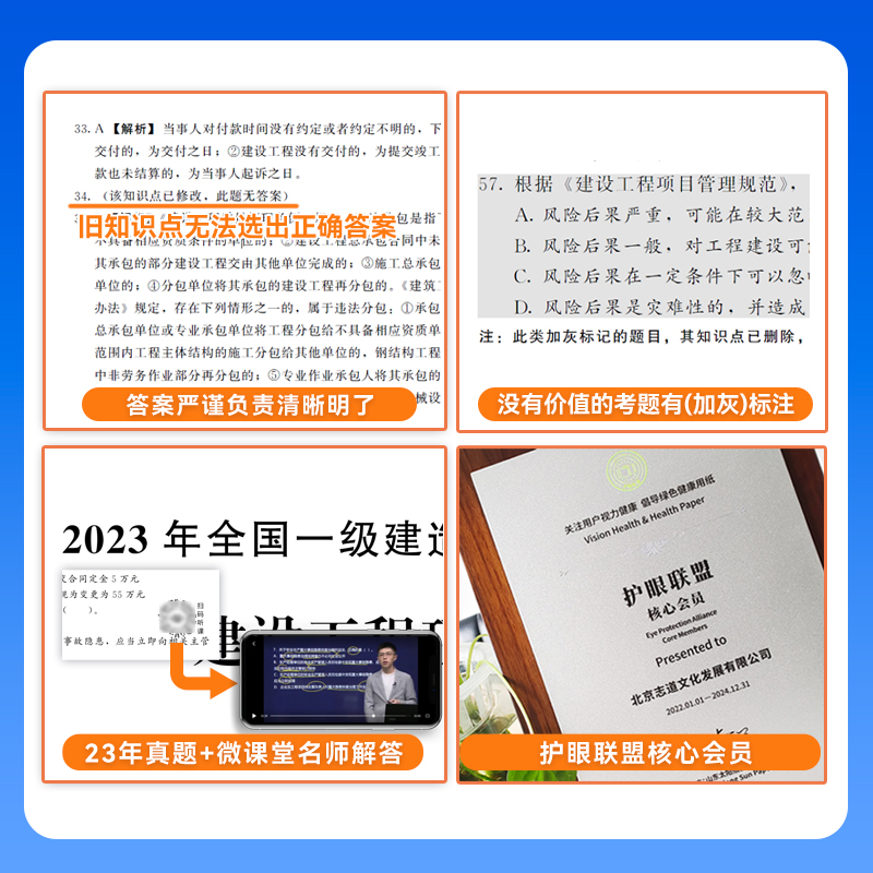 环球网校2024一建历年真题试卷全套建筑市政机电水利公路通信案例工程管理实务教材一级建造师模拟试卷题库习题集送网课视频2024年 - 图2