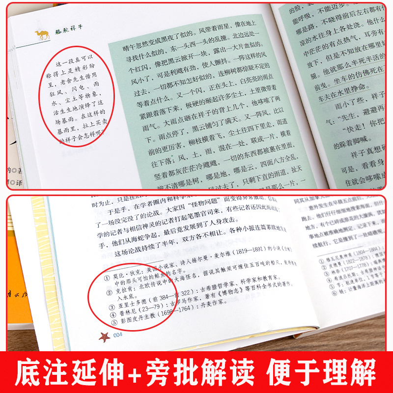 人教版骆驼祥子和海底两万里正版书原著人民教育出版社老舍七年级下册必读名著课外书籍目初中生语文配套完整版红岩阅读一二文学的-图2