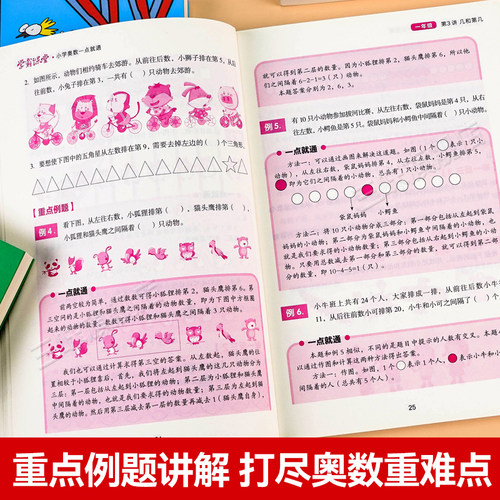 小学奥数全6册一二三四五六年级奥数举一反三奥数思维训练教程一点就通竞赛书小学生数学学习法解题方法大全小学数学思维训练书 - 图1