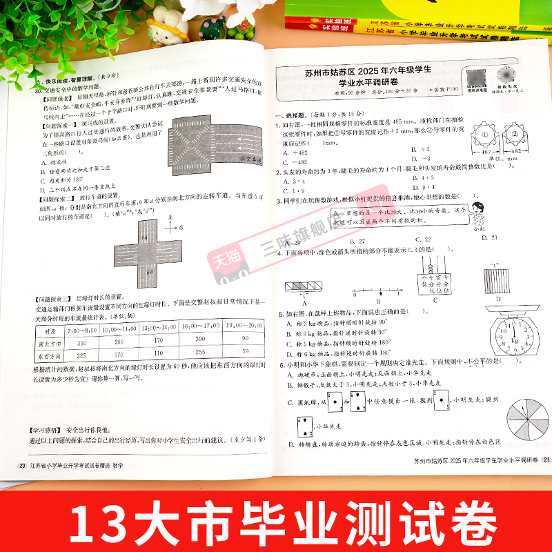 小升初2024江苏省小学毕业升初中考试卷精选28套卷语文数学英语2023春雨六年级下升学考试系统总复习资料辅导书苏教版真题卷必刷题