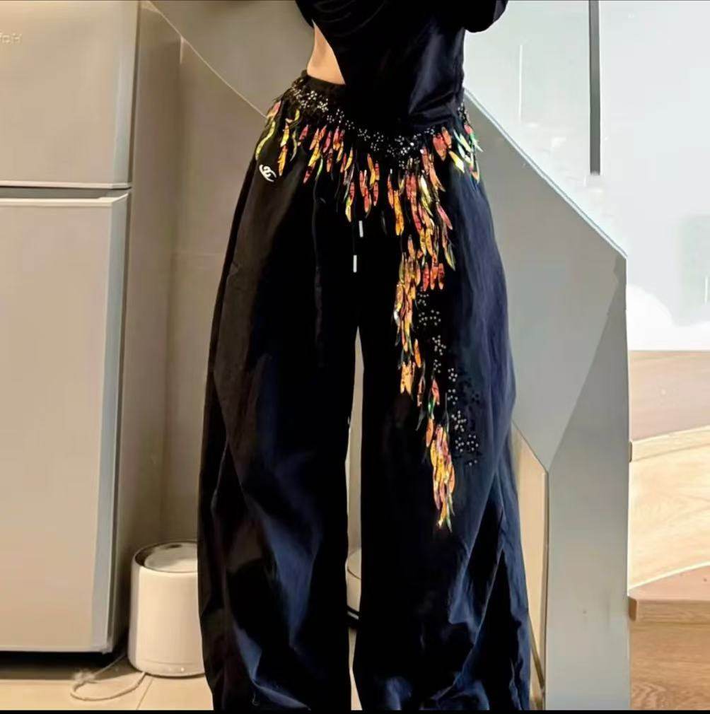 爵士舞屁帘百搭腰搭亮片流苏臀巾jzza街舞嘻哈hiphop三角腰带配饰,淘宝优惠券,粉丝福利购,淘宝优惠卷