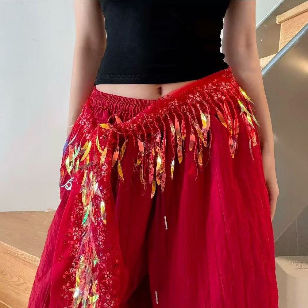 爵士舞屁帘百搭腰搭亮片流苏臀巾jzza街舞嘻哈hiphop三角腰带配饰,淘宝优惠券,粉丝福利购,淘宝优惠卷