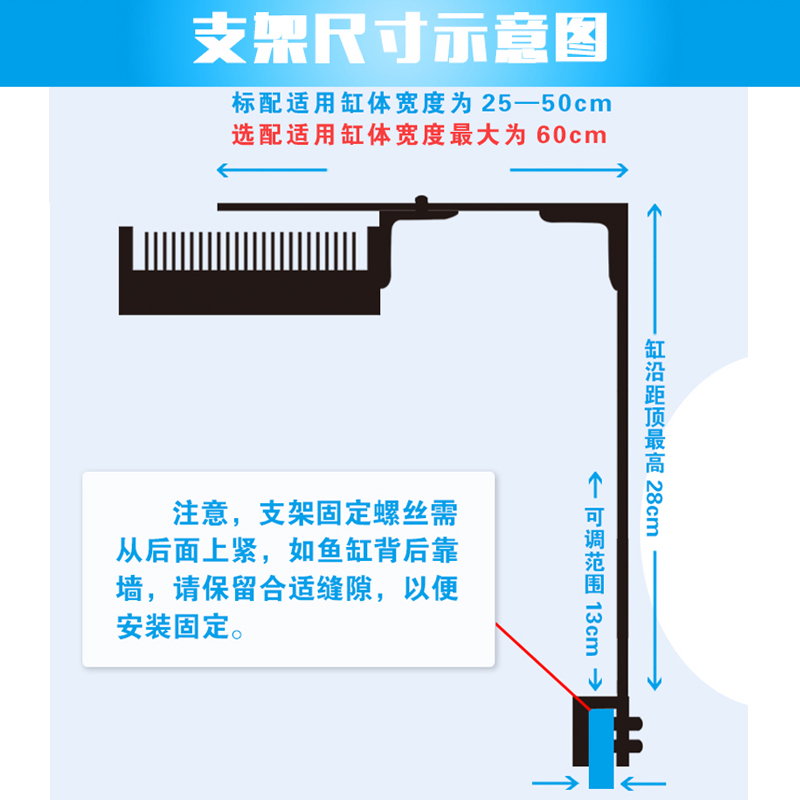 阳光几何LED海缸珊瑚灯藻缸灯补光灯水草灯全光谱鱼缸吊灯水族 - 图2