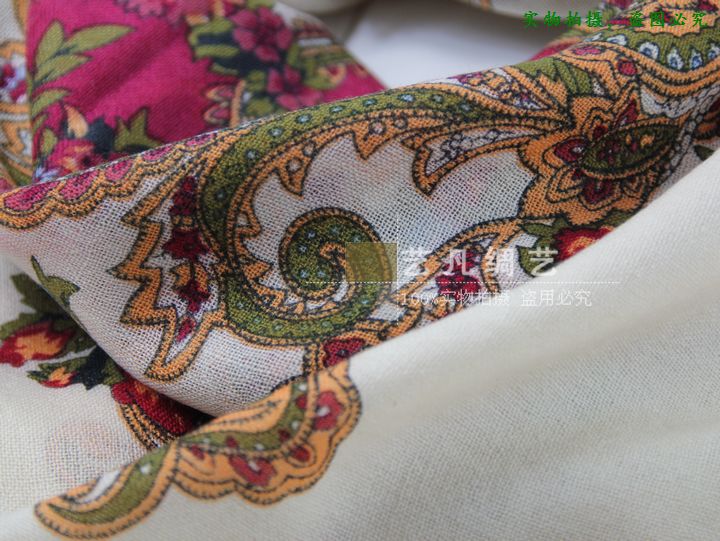艺凡新款 100%Pashmina 纯羊毛围巾女 秋冬 羊毛披肩围脖 腰果 - 图3