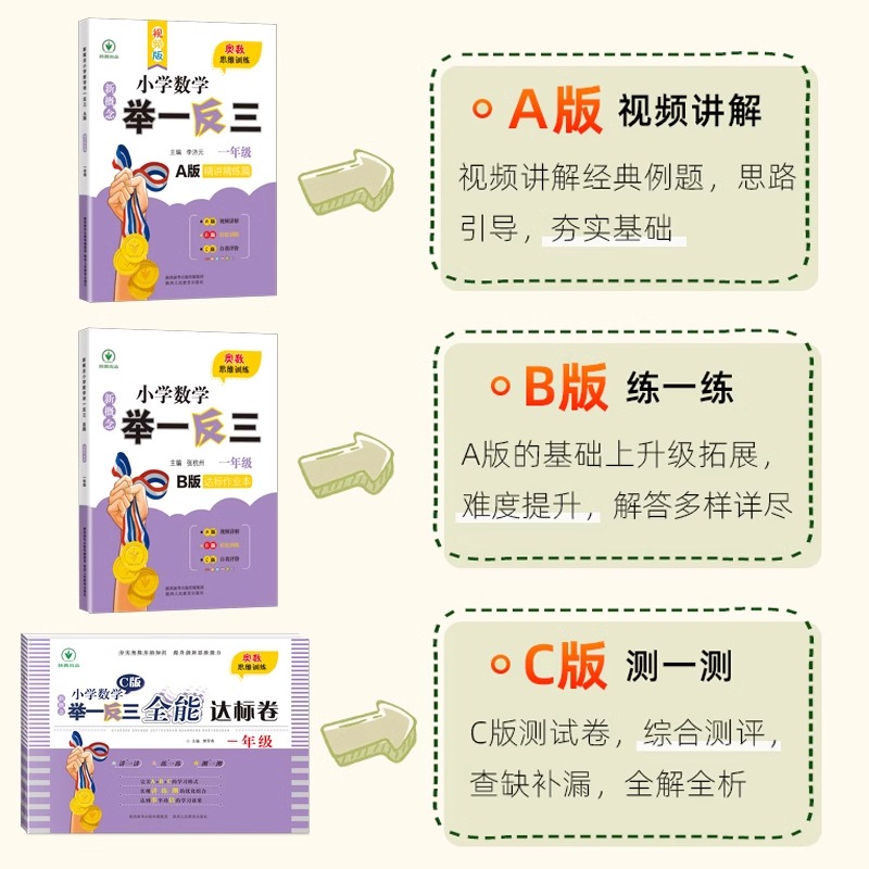 正版】小学举一反三一二四五六年级数学奥数思维训练ABC版JST新概念小学生奥数入门从课本到奥数竞赛教程题应用题同步练习册训练 - 图0