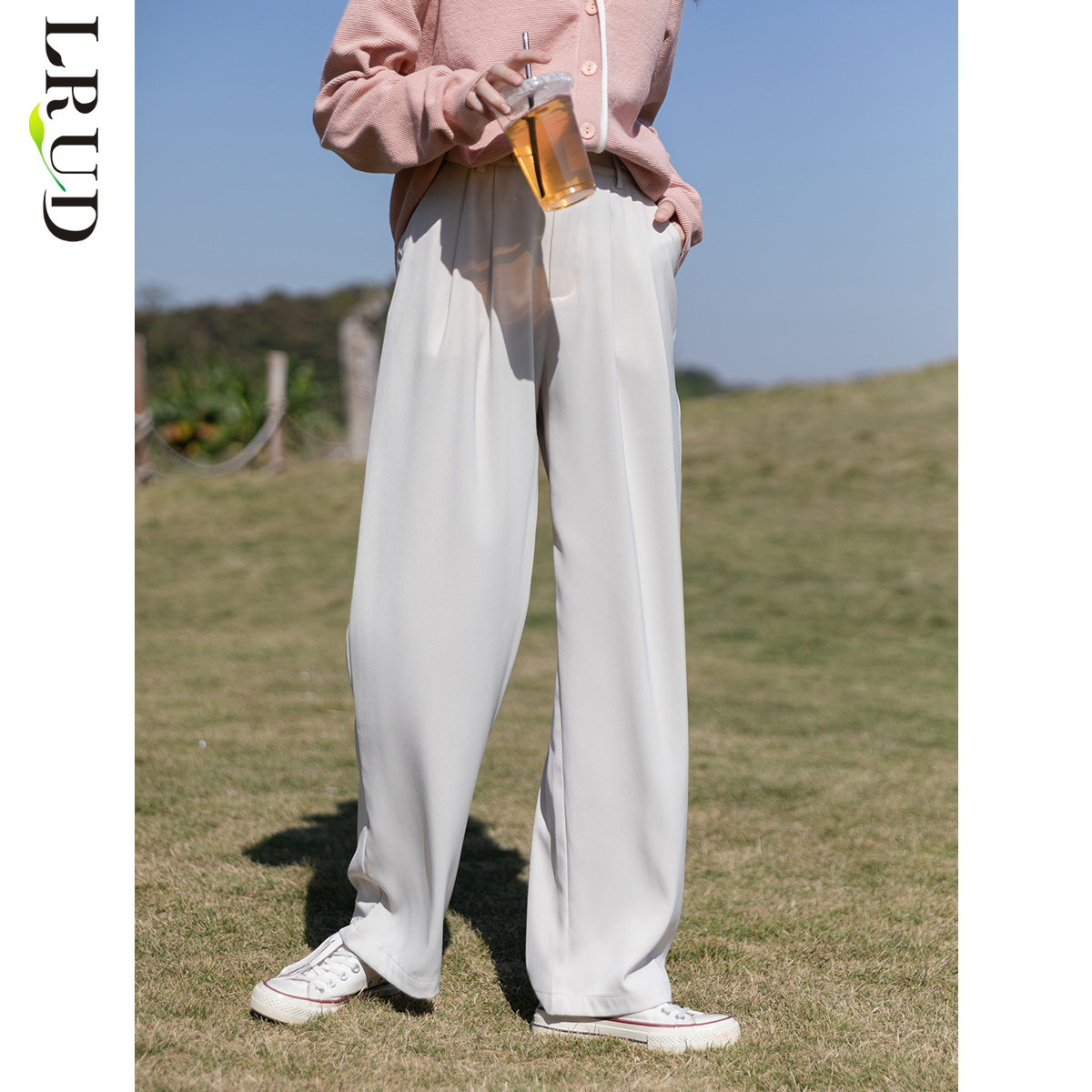 lrud西装阔腿裤女春装新款宽松裤子 lrud休闲裤