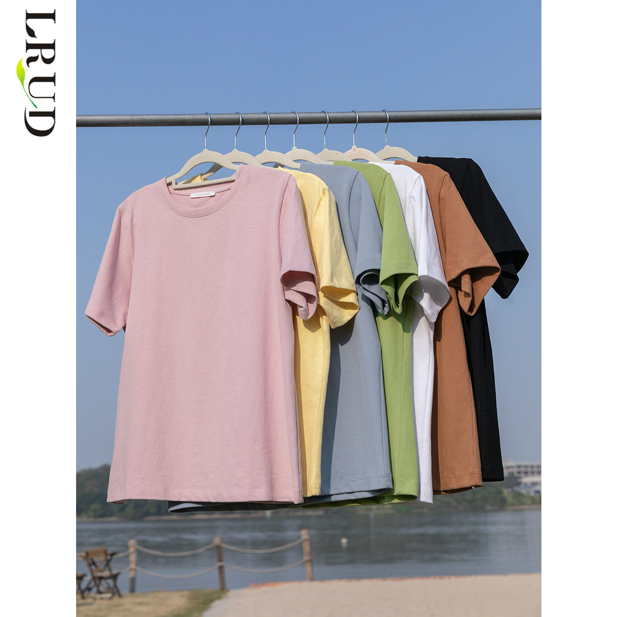 lrud粉色短袖女春2022年韩版t恤 lrudT恤