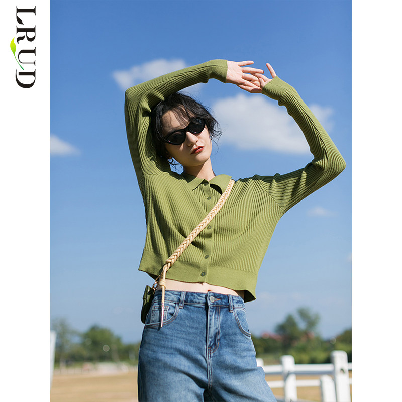 lrud打底女冬2021新款短款叠穿毛衣 lrud毛针织衫