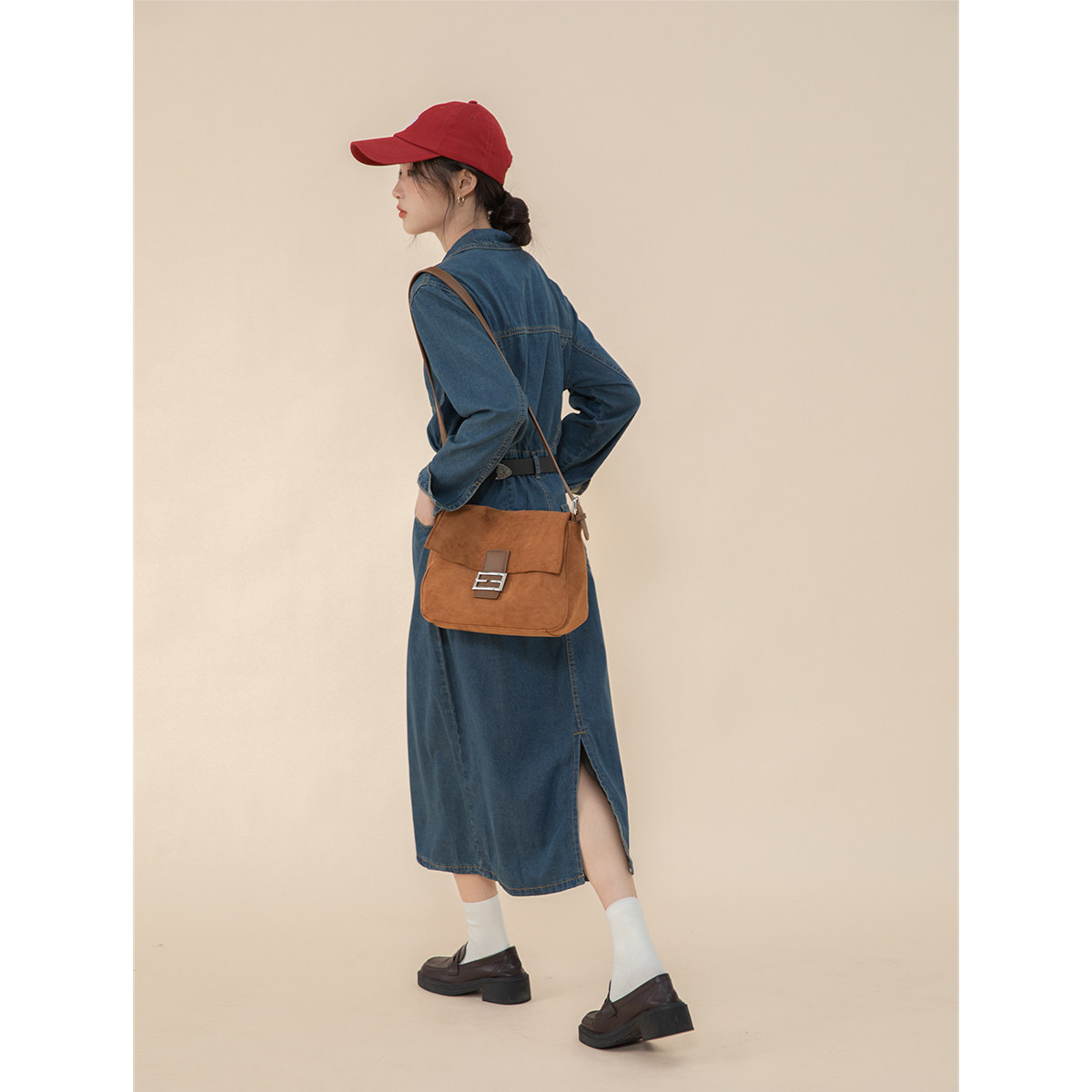 lrud开叉高腰2022新款女秋装连衣裙 lrud连衣裙