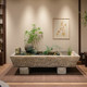 Juhan old stone trough running water ornaments stone grinding fish tank courtyard