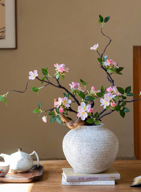 海棠仿真花假花摆设装饰轻奢花束