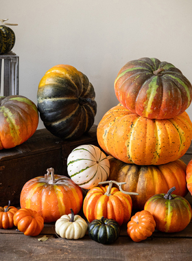 仿真南瓜摆件田园风造景拍照道具