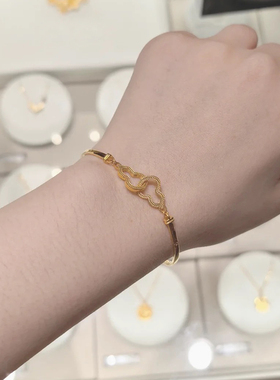 钛钢手链 福禄双收手链女时尚环扣葫芦手镯百搭半镯不褪色手饰