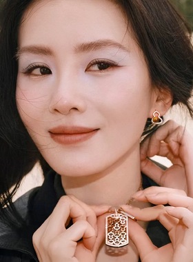 铜合金耳饰 新中式葫芦耳钉女高级感复古精致耳环百搭气质耳饰品