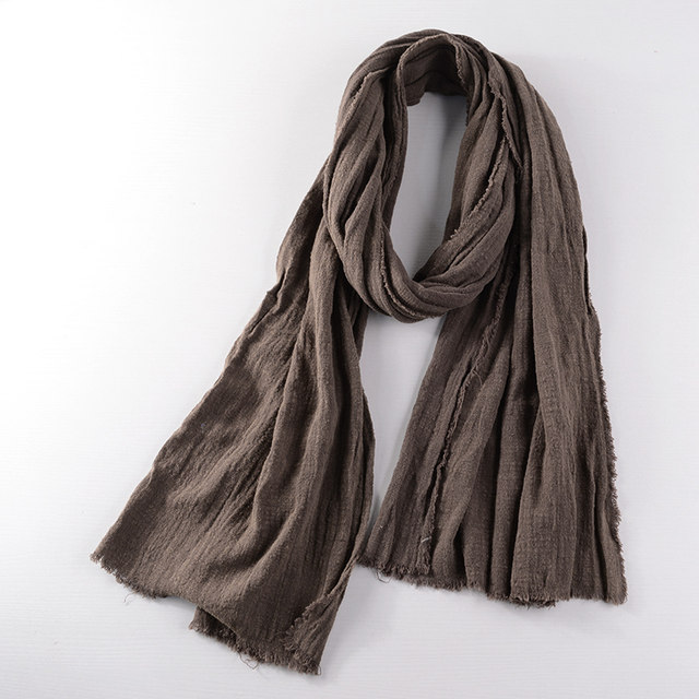 Autumn and winter men's black scarf casual solid color literary retro personality versatile fashion Japanese Korean style women's scarf