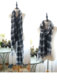 Autumn and winter men's black and white plaid scarf