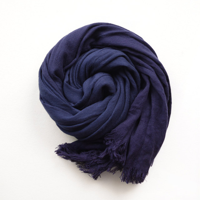 Autumn and winter Japanese style scarf gradient solid color long style for men and women