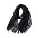 Autumn and winter striped Japanese men's black scarf