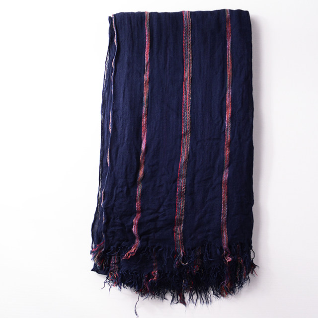 Autumn and winter striped Japanese style men's scarf