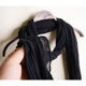 Spring and autumn black slim scarves for men and women are soft and comfortable