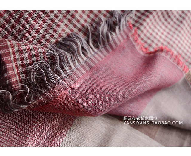 Autumn and winter double-layer Japanese men's double-sided scarf