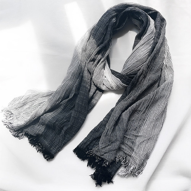 Japanese autumn and winter all-match gradient scarves for men and women on sale