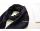 Artistic pleated lengthened black scarf for middle-aged and elderly people
