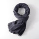 Japanese solid color thin scarf dark blue navy gray
