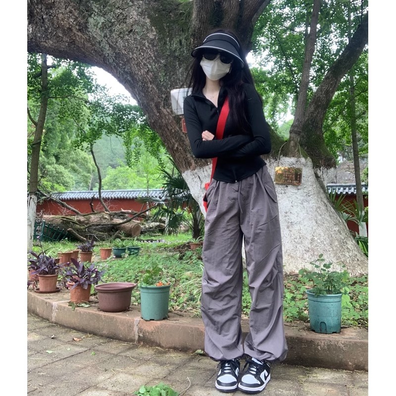 大码胖妹妹黑色冰丝瑜伽服运动防晒衣女夏季新款长袖上衣短款外套-图0